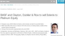 340億！巴斯夫再次剝離！