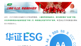 三棵樹再獲華證ESG“AA級”，躋身環境維度最佳實踐TOP50！